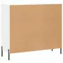 Credenza Bianca 90x34x80 cm in Legno Multistrato