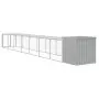 Pollaio Area Corsa Grigio Chiaro 110x813x110 cm Acciaio Zincato