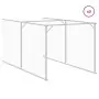 Casetta Cani Tetto Grigio Chiaro 117x813x123 cm Acciaio Zincato