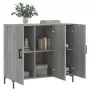 Credenza Grigio Sonoma 90x34x80 cm in Legno Multistrato