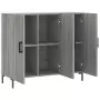 Credenza Grigio Sonoma 90x34x80 cm in Legno Multistrato