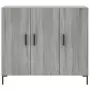 Credenza Grigio Sonoma 90x34x80 cm in Legno Multistrato