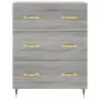 Credenza Grigio Sonoma 69,5x34x180 cm in Legno Multistrato