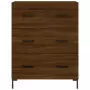 Credenza Rovere Marrone 69,5x34x180 cm in Legno Multistrato