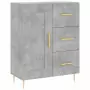 Credenza Grigio Cemento 69,5x34x180 cm in Legno Multistrato