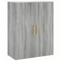 Credenza Grigio Sonoma 69,5x34x180 cm in Legno Multistrato