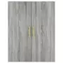 Credenza Grigio Sonoma 69,5x34x180 cm in Legno Multistrato