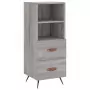 Credenza Grigio Sonoma 34,5x34x180 cm in Legno Multistrato