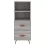 Credenza Grigio Sonoma 34,5x34x180 cm in Legno Multistrato