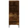 Credenza Rovere Fumo 34,5x34x180 cm in Legno Multistrato