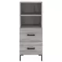 Credenza Grigio Sonoma 34,5x34x180 cm in Legno Multistrato