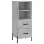 Credenza Grigio Cemento 34,5x34x180 cm in Legno Multistrato