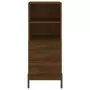 Credenza Rovere Marrone 34,5x34x180 cm in Legno Multistrato