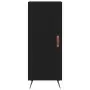 Credenza Nera 34,5x34x180 cm in Legno Multistrato