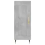 Credenza Grigio Cemento 34,5x34x180 cm in Legno Multistrato