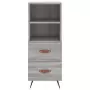 Credenza Grigio Sonoma 34,5x34x180 cm in Legno Multistrato