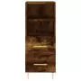 Credenza Rovere Fumo 34,5x34x180 cm in Legno Multistrato