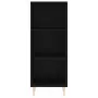 Credenza Nera 34,5x34x180 cm in Legno Multistrato