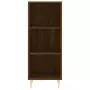 Credenza Rovere Marrone 34,5x34x180 cm in Legno Multistrato