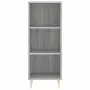 Credenza Grigio Sonoma 34,5x34x180 cm in Legno Multistrato