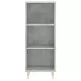 Credenza Grigio Cemento 34,5x34x180 cm in Legno Multistrato