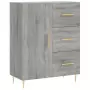 Credenza Grigio Sonoma 69,5x34x180 cm in Legno Multistrato