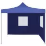 Tenda Pieghevole con 2 Pareti 3x3 m Blu