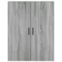 Credenza Grigio Sonoma 69,5x34x180 cm in Legno Multistrato