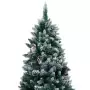 Albero di Natale Artificiale con Pigne e Neve Bianca 180 cm