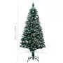 Albero di Natale Artificiale con Pigne e Neve Bianca 180 cm