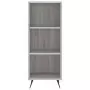 Credenza Grigio Sonoma 34,5x34x180 cm in Legno Multistrato