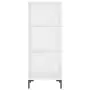 Credenza 34,5x34x180 cm in Legno Multistrato Bianco Lucido