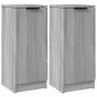 Credenze 2 pz Grigio Sonoma 30x30x70 cm in Legno Multistrato