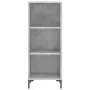 Credenza Grigio Cemento 34,5x34x180 cm in Legno Multistrato