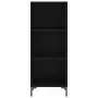 Credenza Nera 34,5x34x180 cm in Legno Multistrato