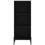 Credenza Nera 34,5x34x180 cm in Legno Multistrato