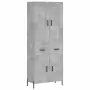 Credenza Grigio Cemento 69,5x34x180 cm in Legno Multistrato