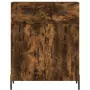 Credenza Rovere Fumo  69,5x34x180 cm in Legno Multistrato