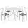 Set per Sala da Pranzo 5 pz in MDF Bianco