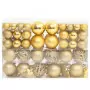 Set Palline di Natale 111 pz Oro in Polistirene