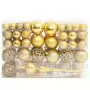 Set Palline di Natale 111 pz Oro in Polistirene