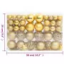 Set Palline di Natale 111 pz Oro in Polistirene