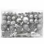 Set Palline di Natale 111 pz Argento in Polistirene