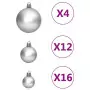 Set Palline di Natale 111 pz Argento in Polistirene