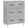 Credenza Grigio Cemento 69,5x34x180 cm in Legno Multistrato