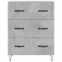 Credenza Grigio Cemento 69,5x34x180 cm in Legno Multistrato