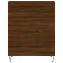 Credenza Rovere Marrone 69,5x34x180 cm in Legno Multistrato