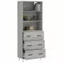 Credenza Grigio Sonoma 69,5x34x180 cm in Legno Multistrato