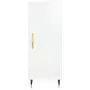 Credenza 34,5x34x180 cm in Legno Multistrato Bianco Lucido