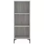 Credenza Grigio Sonoma 34,5x32,5x180 cm in Legno Multistrato